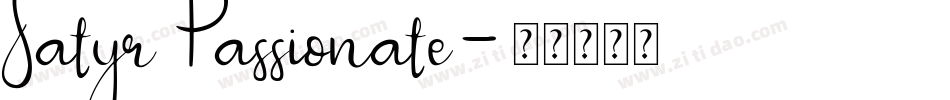 Satyr Passionate字体转换